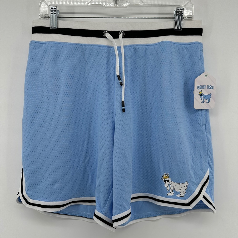 GOAT USA Mesh Basketball Shorts Carolina Blue GU-1506 Medium NWT